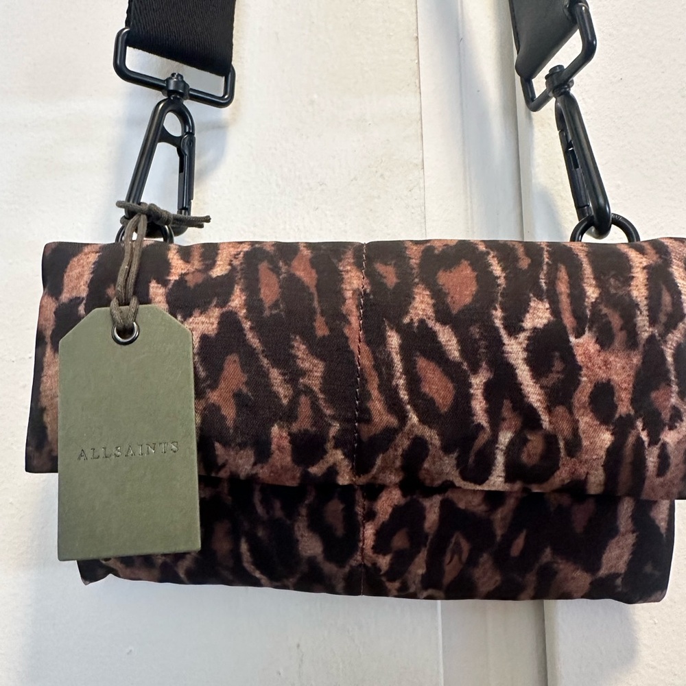 All Saints Ezra Anita nylon crossbody Natural Brown Bag